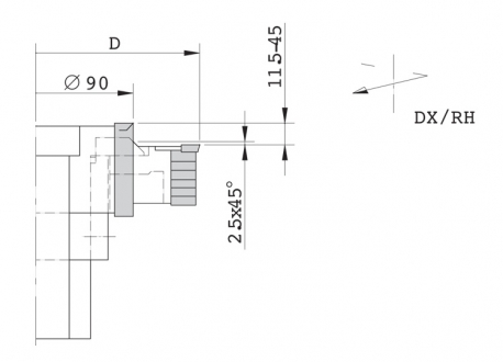Cutterset for single tenoning machine - D.150