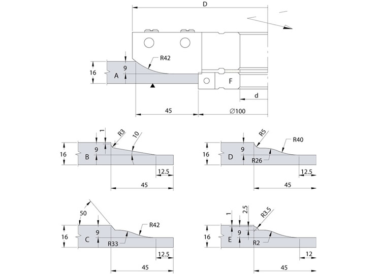 Multiprofile panel raising cutterheads