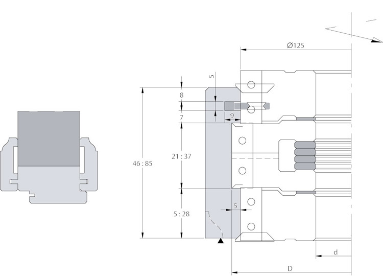 Cutterheads set for door-frame profiling