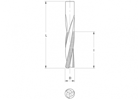 Frese elicoidali hw integrale z=3 (sgrossatura)