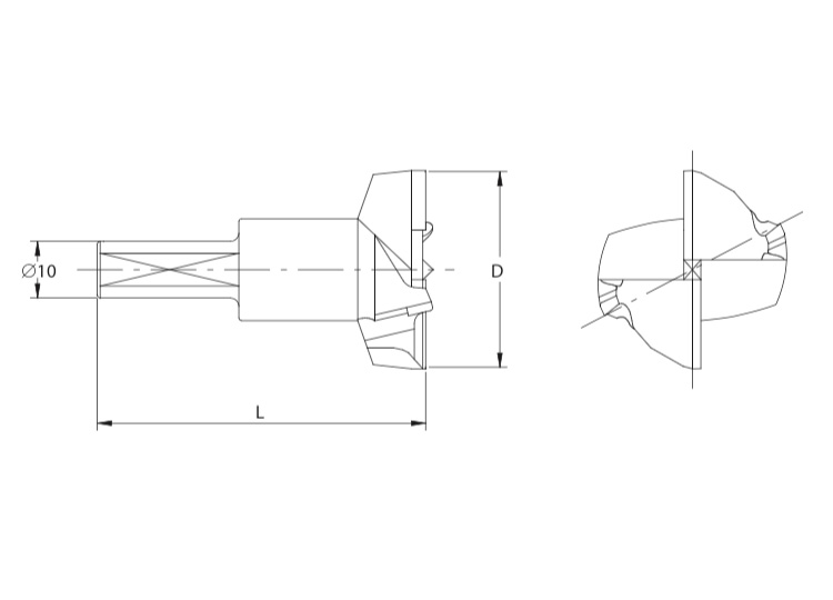 Diamond hinge boring bits.