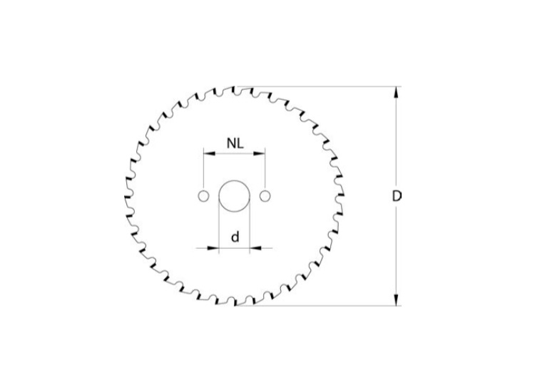Circular saw balde for fast optimizing cut off machines high line