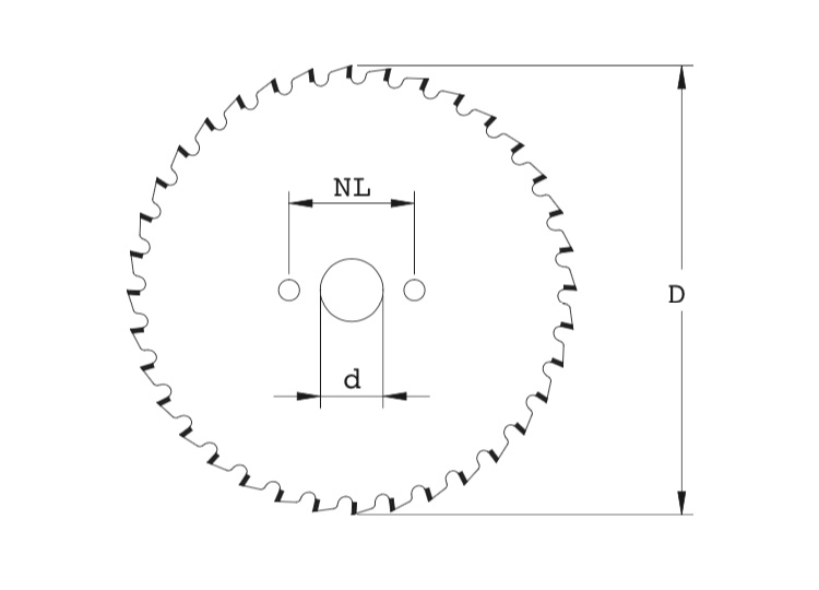 Edge bander trimming saw blade