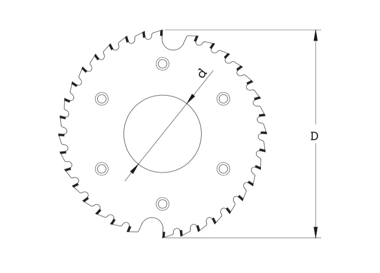 Circular saw blades for trimming hoggers art. 9100-9101