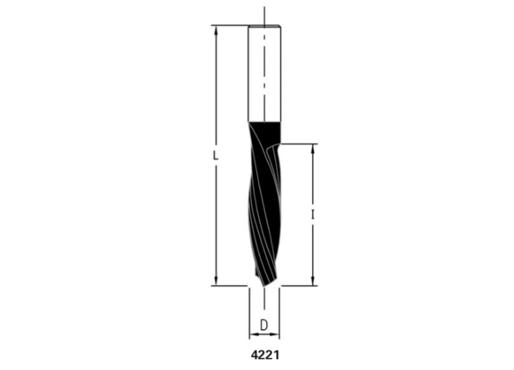 Solid hw spiral router cutters z=2 (finishing) bupdia coated 